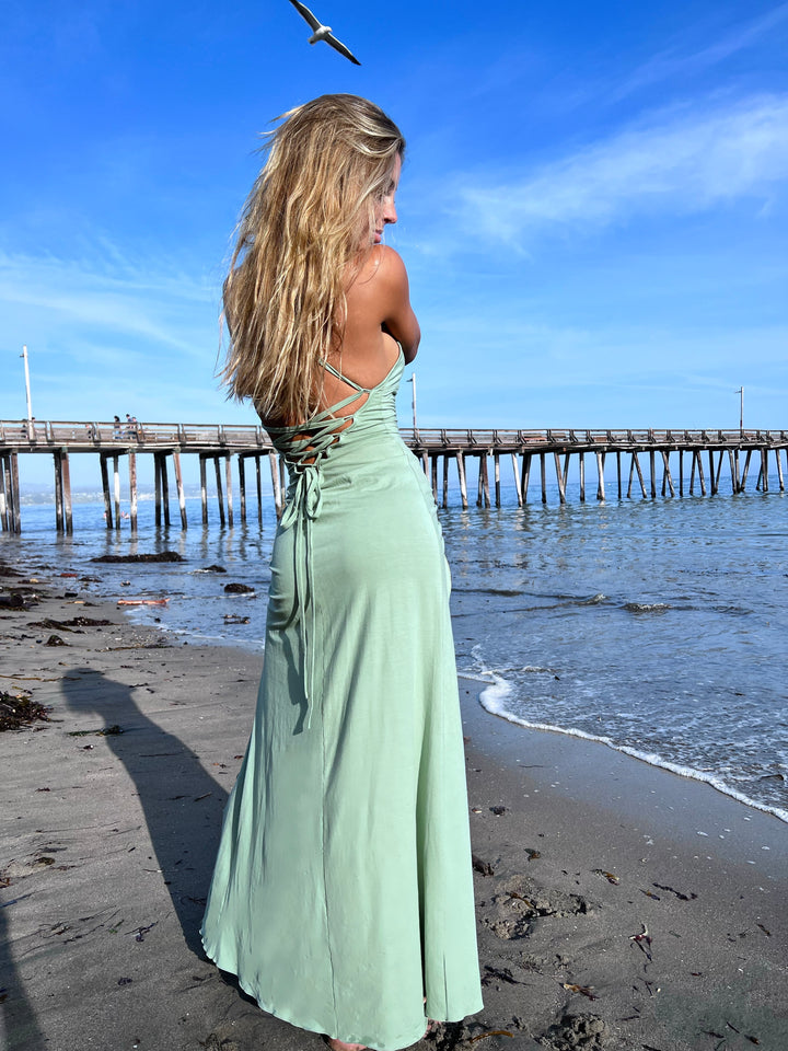 Island Goddess Dress - Sage