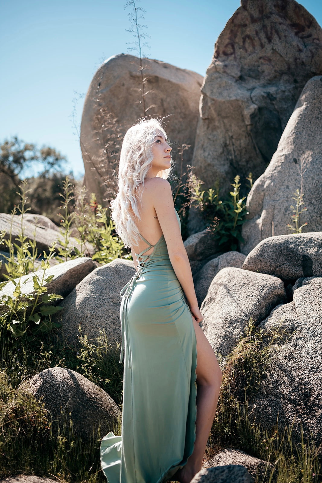 Island Goddess Dress - Sage